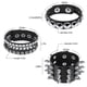 thumbnail image 3 of Pulseras Hicarer de piel punk con tachuelas para hombre y mujer, 3 of 7