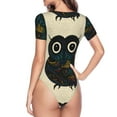 thumbnail image 4 of Easygdp Owl with Mandala Women's One-Piece Swimsuit Slim Fit Crew Neck Bodysuit Athletic Swimwear with Concealed Buckle - Medium, 4 of 9