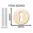 thumbnail image 2 of Unfinished Wood Key Hole Shape - Craft - up to 46" DIY 8" / 1/4", 2 of 3