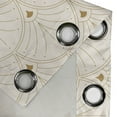 thumbnail image 4 of Ambesonne Art Deco Grommet Curtain, Eggshell Classic Scales, 50"x108", Eggshell and Sand Brown, 4 of 5