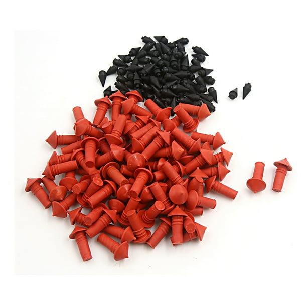 Hongo Forma Remaches 7mm Gránulos Reparación de Neumático Negro Rojo