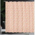 thumbnail image 3 of Ambesonne Floral Shower Curtain, Flowers on Ornate Background, 69"Wx70"L, Ivory Coral Salmon, 3 of 4