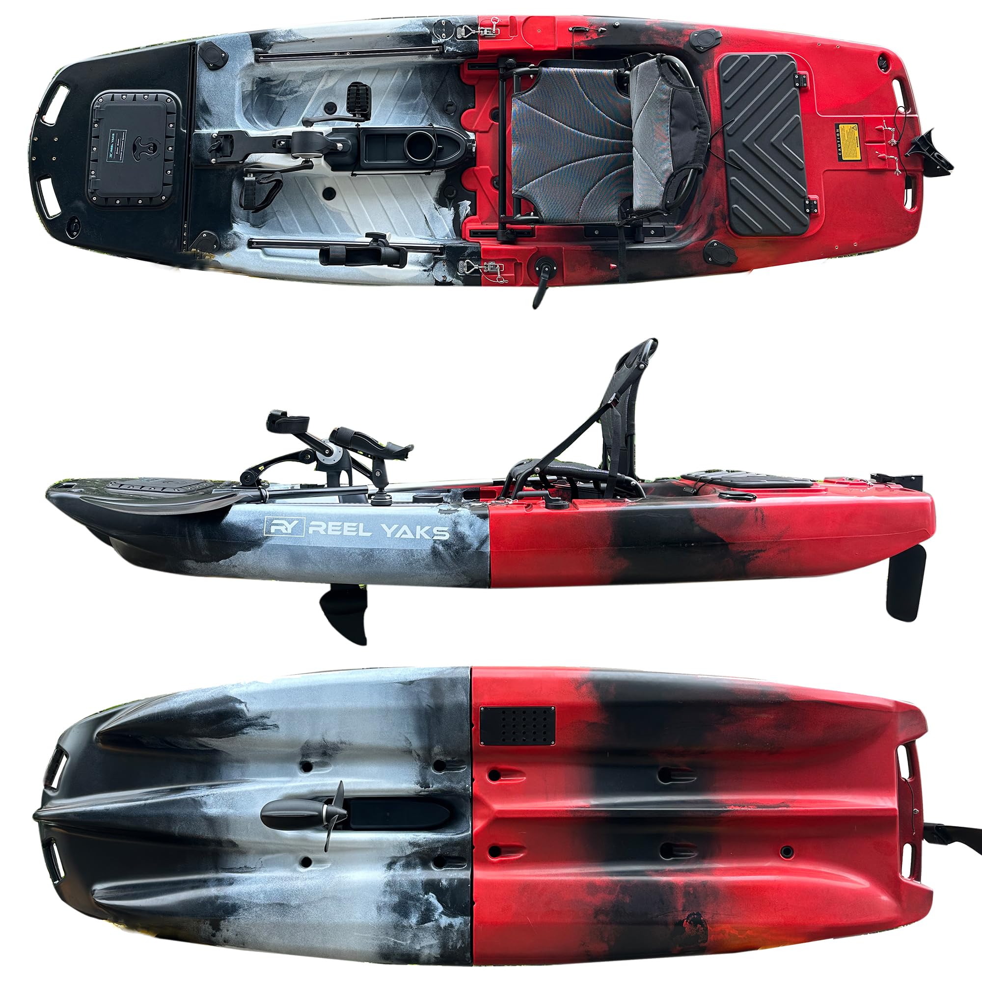 9.5ft Raider Modular Propeller Drive Pedal Fishing Kayak | 380lbs Capacity | 2 Piece