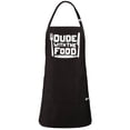 thumbnail image 3 of ApronMen, Funny Aprons For Men - Dude With Food - 100% Cotton with Pockets - Black, 3 of 7