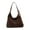 Coffee, variant on Milaget Suede Bag Handbag Underarm Bag Large Top Handle Bag Purse Tote Bag for Women Yellow Brown