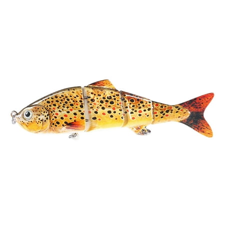 Baellert Bass Fishing Lures 3D Fisheye Simulation Hard Bait Multi Jointed Swimbaits Lifelike Slow Sinking Swimming Bass Lure Bait for Freshwater Seawater Fishing Accessories
