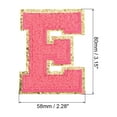 thumbnail image 2 of Uxcell Chenille Letter x Patches Large Size 3.15"x2.28" 3PCS(Hot Pink) Shape E, 2 of 7