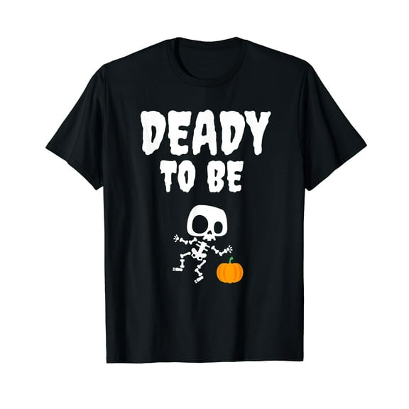 Funny Deady To Be Dad Halloween Pregnancy Announcement Black T-Shirt