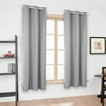thumbnail image 2 of ZOPZO Thermal Insulated 100% Blackout Curtains, Silver, 38W x 63L Inch, Energy Efficient Noise Reducing Drapes for Home Office, 2 Panels, 2 of 6