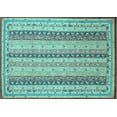 thumbnail image 1 of Ahgly Company Indoor Rectangle Abstract Light Blue Modern Area Rugs, 4' x 6', 1 of 4