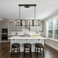 thumbnail image 3 of Dawn Whisper 47"Noiseless Farmhouse Linear Hanging Ceiling Fan IndustriaL LED Light with Remote for Kitchen Island Dining Room, 3 of 12