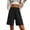 Black, variant on Edvintorg Bermuda Shorts for Women Knee Length Elastic Waisted Breathable Lightweight Loose Fit Casual Short Women Summer Clothes Pink XXL