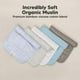 thumbnail image 4 of Paños para eructar KeaBabies Lumi Muslin, paquete de 5 unidades para bebés, niñas y niños, 4 of 9