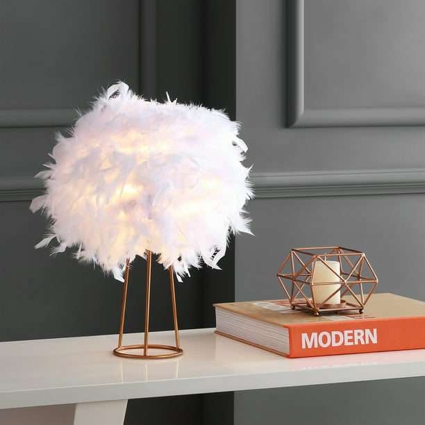 Stork 16 Feather Metal Led Table Lamp, Stork Table Lamp