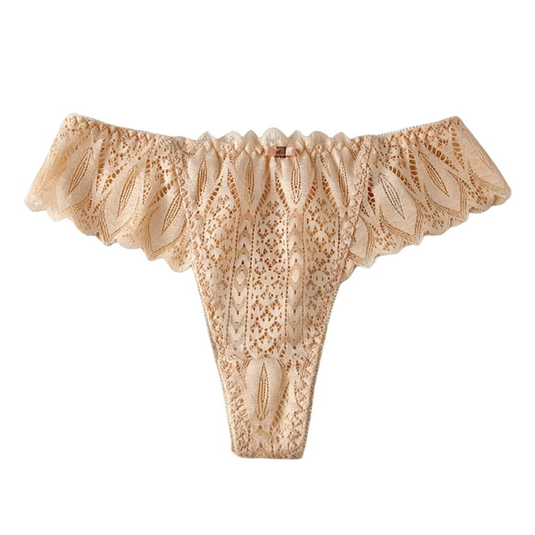 PMUYBHF Cotton Underwear Women Thong Custom Low Waist Striped