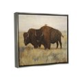 thumbnail image 3 of Stupell Industries Bird on Bison Rural Scene Animals & Insects Painting Gray Floater Framed Art Print Wall Art, 3 of 6