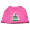 Scribbled Merry Christmas Screenprint Shirts Bright Pink L (14)