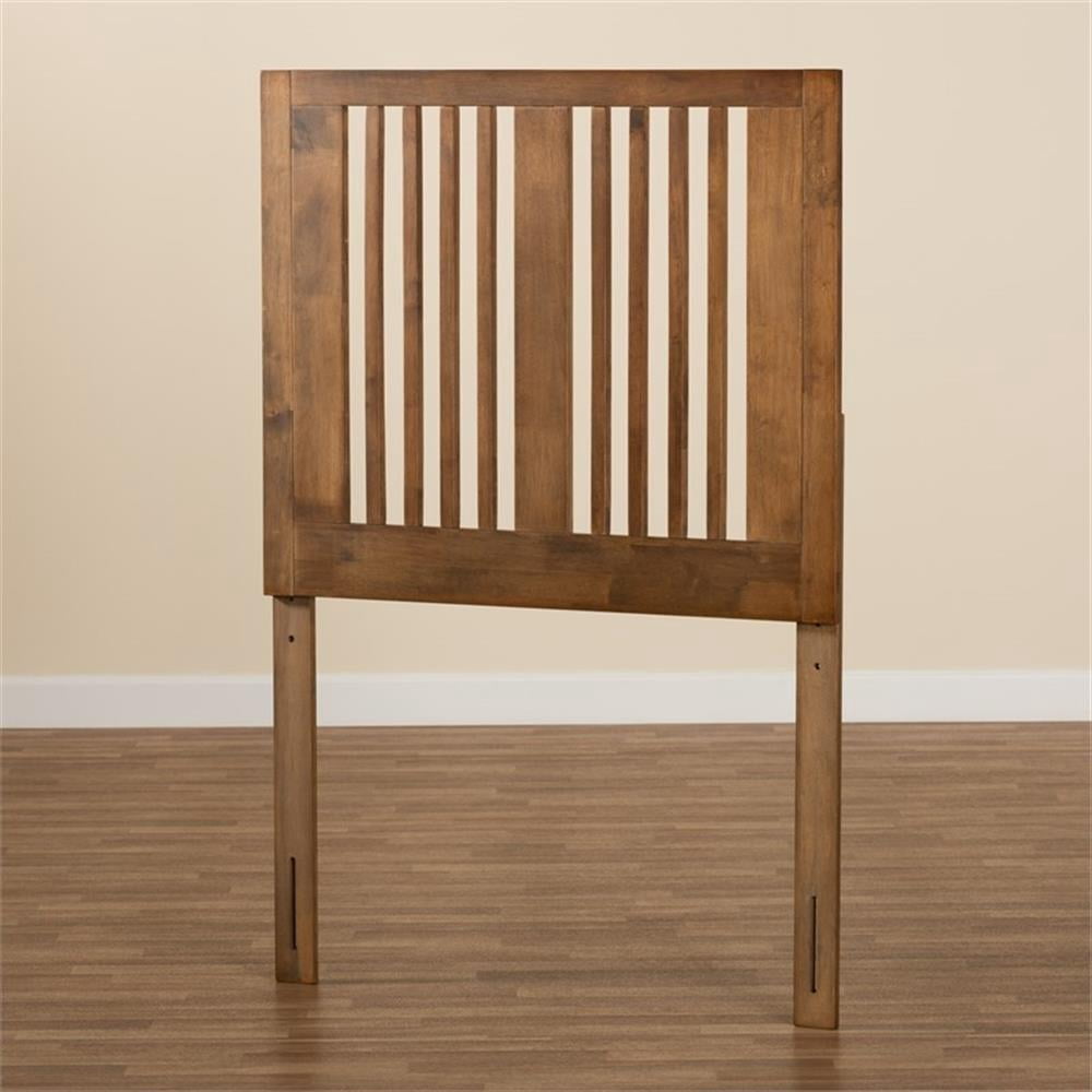 Baxton Studio Harena Modern and Contemporary Transitional Ash Walnut Finished Wood Twin Size Headboard