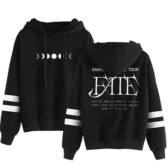 Enhypen Fate Plus World Tour Hooded Sweatshirts for Men Women Long Sleeve Harajuku Streetwear Pullover Autumn and Winter Hooded