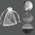 thumbnail image 4 of Haobase 50Pcs White Drawstring Organza Bag Jewelry Bag Transparent Mesh Bag10x12cm, 4 of 4