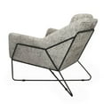 thumbnail image 6 of Emilia Lounge Chair in Boucle Silver Fabric with Toughened Iron Frame, 6 of 7