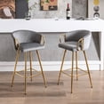 thumbnail image 2 of Fabric bar stools with chrome base | Ideal for commercial or home bars | Enhance the overall aesthetic, 2 of 7