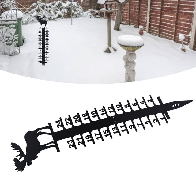 Medidor De Nieve, Medidor De Nieve Decorativo Al Aire Libre Fácil De Leer 24 Pulgadas Para Jardín