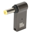 thumbnail image 1 of Type C To DC Adapter, Aluminum Alloy Shell PD Smart Chip Fast Heat Dissipation PD To DC Adapter 100W  for Laptops With 5.5x1.7mm Charging Port, 1 of 8