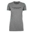 thumbnail image 2 of I'm Silently correcting your grammar Funny Woman's shirts Graphic Tees for Women - Heather Grey MH200WFUN S4 XS, 2 of 3