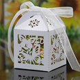 thumbnail image 1 of Krismile 50 Pack Butterfly Wedding Favors,Wedding Favors Candy Box,Chocolate Boxes,Chocolate Gift Box With Ribbon (White), 1 of 1