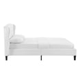 thumbnail image 5 of Modway Penelope Tufted Wingback Queen Performance Velvet Platform Bed in White, 5 of 10