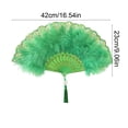 thumbnail image 4 of Yhmxh Vintage Feather Handheld Fan, 16.54" Folding Lace Fan with Tassel, Vintage Retro Fans, Elegant Fluffy Feather Fan for Wedding, Party, Photo Shoot, Multiple Colors Available, 4 of 7