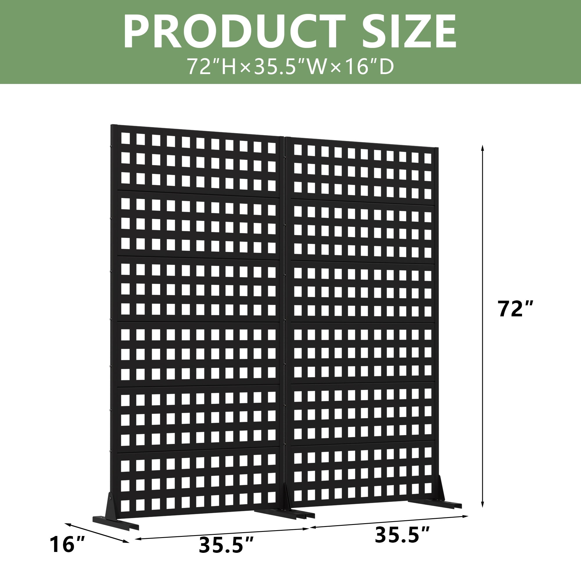 Privacy Metal Screen Fence Panel Horizontal Stripe Pattern