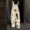 thumbnail image 2 of IYYVV Halloween Jumpsuits for Women 2026 Sleeveless Pumpkin Print Rompers Pant Adjustable Strap Baggy Overalls Complexion 3XL, 2 of 7