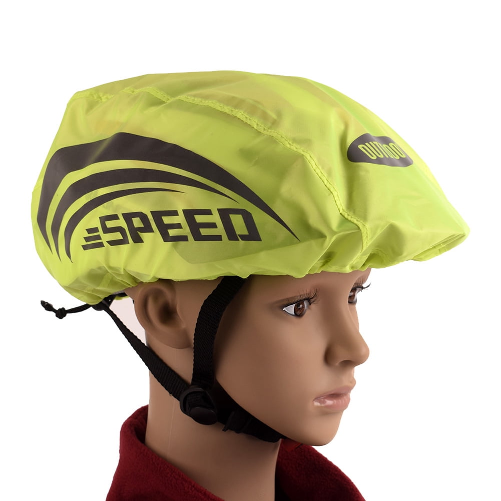 Rider Wealers High Visibility Universal Size Bike Racer Waterproof Helmet Rain Cover with Reflective Stripes Cycling Traveling One Size Fits Most Camping Hiking Perfect for Bicycling 