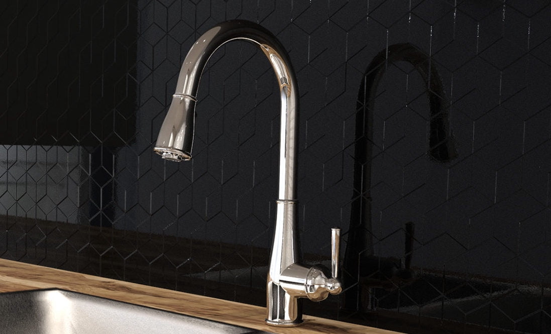 Belanger RUS78CCP Single Handle Pull-Down Kitchen Faucet, Polished Chrome