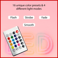 thumbnail image 6 of Ledeez Indoor 16 ft Plug-in Sound-Reactive Remote Controlled LED Strip Light, Multi-Color, 6 of 9