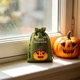 thumbnail image 6 of AZXY Halloween Drawstring Gift Bags Texture Pumpkin Print Candy Treat Pouches, Reusable Portable Multipurpose Goodie Sacks for Halloween Party Favors & Holiday Decor Storage, 6 of 7
