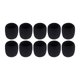 thumbnail image 4 of Fundas protectoras para micrófono inalámbrico, paravientos, portátil, de espuma gruesa. 10 unidades negras, 4 of 9