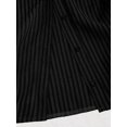 thumbnail image 5 of Black Striped Short Sleeve Shirt Dress With Collar And Button Front, Fit & Flare Silhouette For Summer, 5 of 8