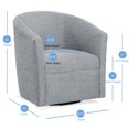 thumbnail image 6 of JERFIT Modern Swivel Barrel Chair with High Back, 360° Rotation, Indigo Blue Herringbone Fabric, for Living Room, Bedroom, Office, 6 of 6