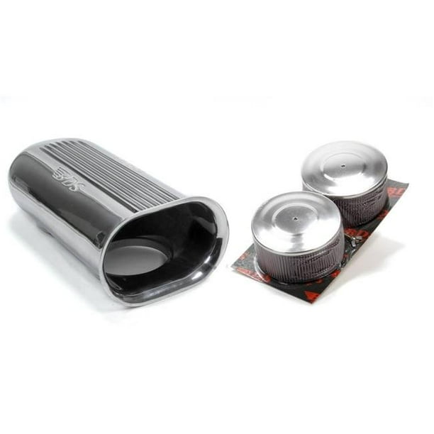 SC-9001 Polished Aluminum Dual Carb Scoop with Air Filters - Walmart ...