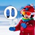 thumbnail image 4 of Bearachild 1 par de manoplas para niños, impermeables, de invierno, Unisex, cálidas, fáciles de combinar, portátiles, cómodas, diseño grueso para Suministros térmicos Azul Bearachild HA059230-02B, 4 of 5