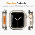 thumbnail image 6 of Amizee 2 in 1 Metal Case Compatible with Apple Watch Series 6/SE/5/4 44mm with Back Cover, Rugged Shockproof Protective Bumper Cover for iWatch 44mm, Titanium, 6 of 14