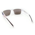 thumbnail image 3 of Locs Patriotic USA Flag Print Arm Flat Top Manly Sunglasses White Flag - Blue Mirror, 3 of 4