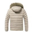 thumbnail image 2 of Ceisia Men Thick Fleece Lined Warm Winter Puffer Coat With Hood Casual Outerwear Khaki M Gift, 2 of 4