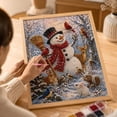 thumbnail image 6 of Snowman Pearl Diamond Painting Kit 12X8 in, Therapeutic Art Canvas, Holiday Christmas Gift & Kitchen Wall Decor for Women, 6 of 7