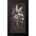 thumbnail image 2 of Hollihocks Art 14x24 Black Modern Framed Museum Art Print Titled - Wildflowers II, 2 of 5