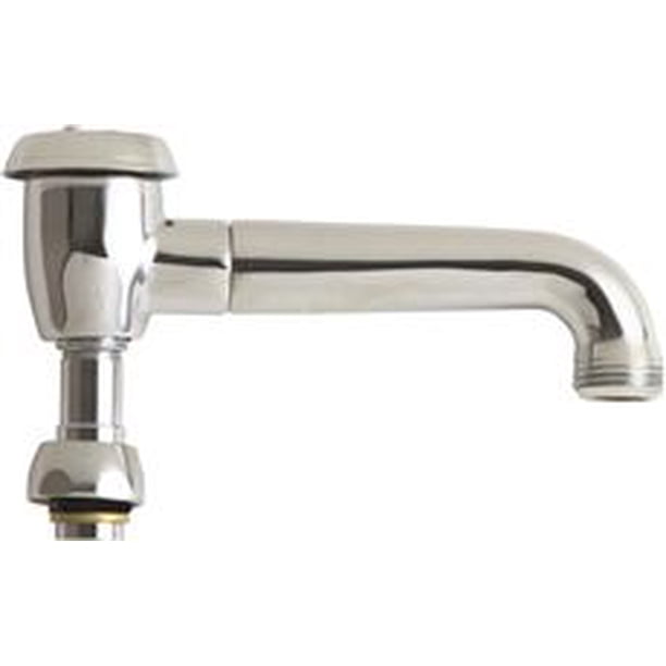 Chicago Faucets 12-Inch C-C Swing Spout With Aerator - Chrome (L12JKCP)
