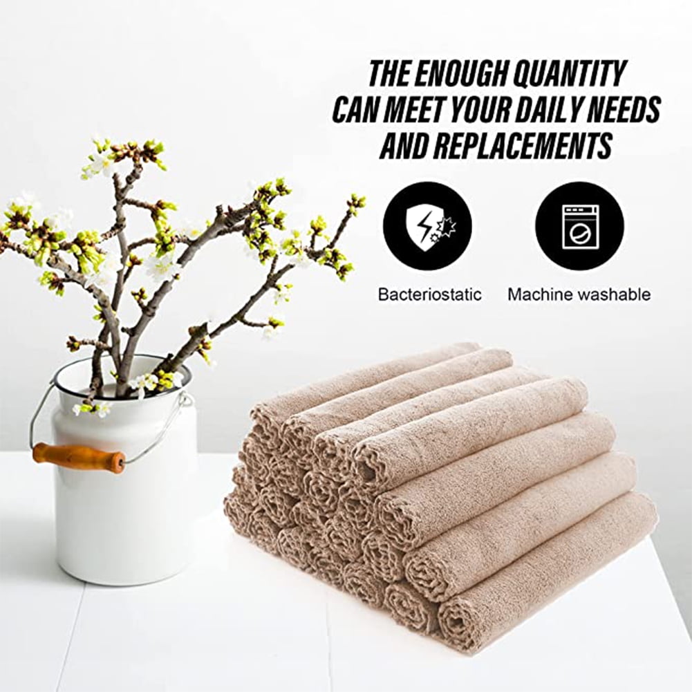 Kepooman Cotton Set of 24 Lightweight Washcloths, Fast Drying, Extra Absorbent, Terry Cotton Washcloths, Brown Kepooman Cotton Set of 24 Lightweight Washcloths, Fast Drying, Extra Absorbent, Terry Cotton Washcloths, Brown
